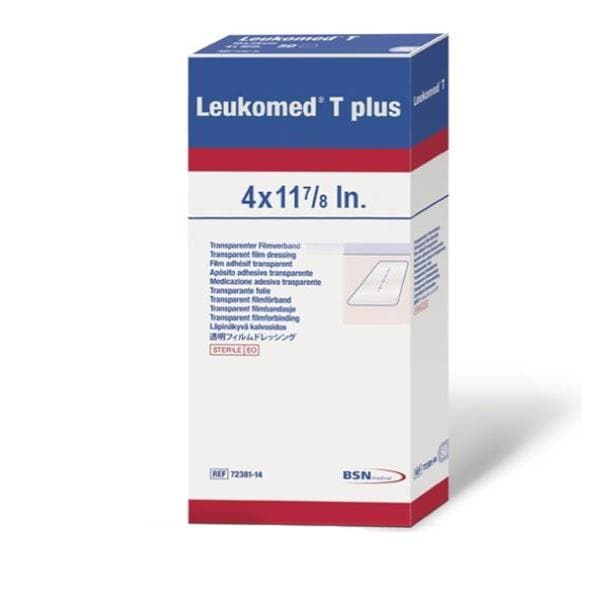 Leukomed T Plus Polyurethane Film Post-Op Dressing 4x11-7/8" High Absorbency