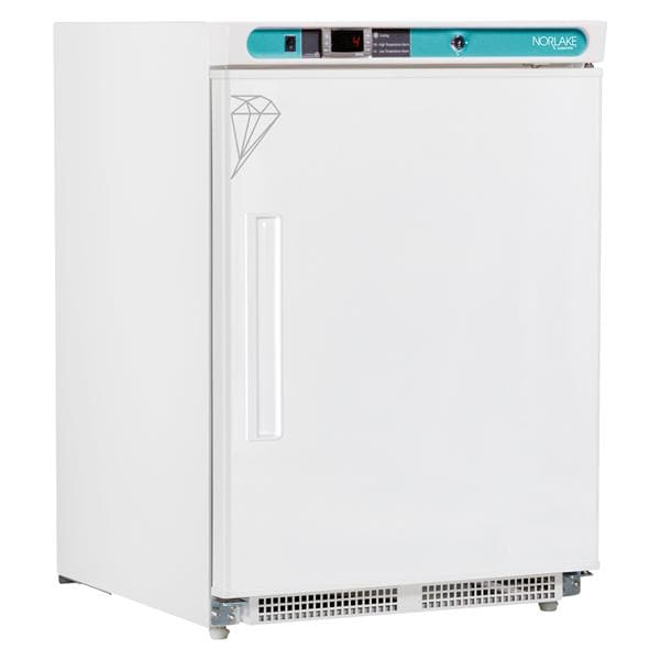 White Diamond Series Laboratory Refrigerator 4.6 Cu Ft Solid Door 1 to 10C Ea