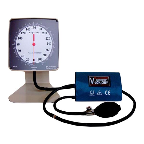 Calibrated V-Lok Aneroid Sphygmomanometer Nvy/Gry LF Arm Dial Display Ea