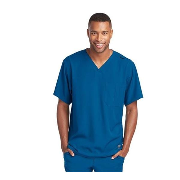 Skechers Scrub Top V-Neck 1 Pocket X-Small New Royal Mens Ea