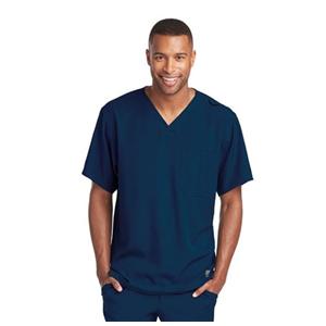 Skechers Scrub Top V-Neck 1 Pocket X-Small Navy Mens Ea