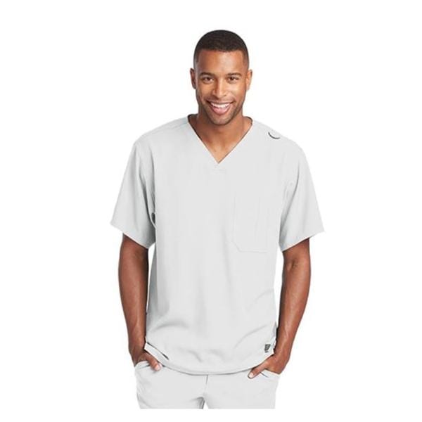 Skechers Scrub Top V-Neck 1 Pocket 5X Large White Mens Ea