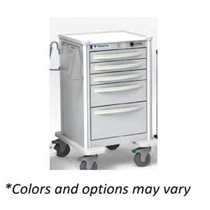 Nurse Server Bedside Cart 5" Caster (5) Drawer Push Button Lock