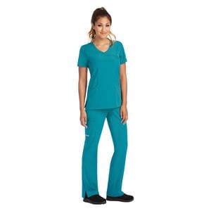 Skechers Scrub Top 3 Pockets X-Large Teal Womens Ea