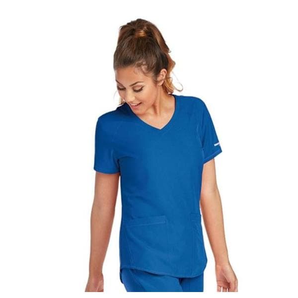 Skechers Scrub Scrub Top V-Neck 3 Pockets 2X Small New Royal Womens Ea