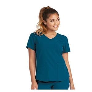 Skechers Scrub Scrub Top V-Neck 3 Pockets 2X Small Bahama Womens Ea