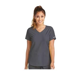 Skechers Scrub Scrub Top V-Neck 3 Pockets 4X Large Pewter Womens Ea