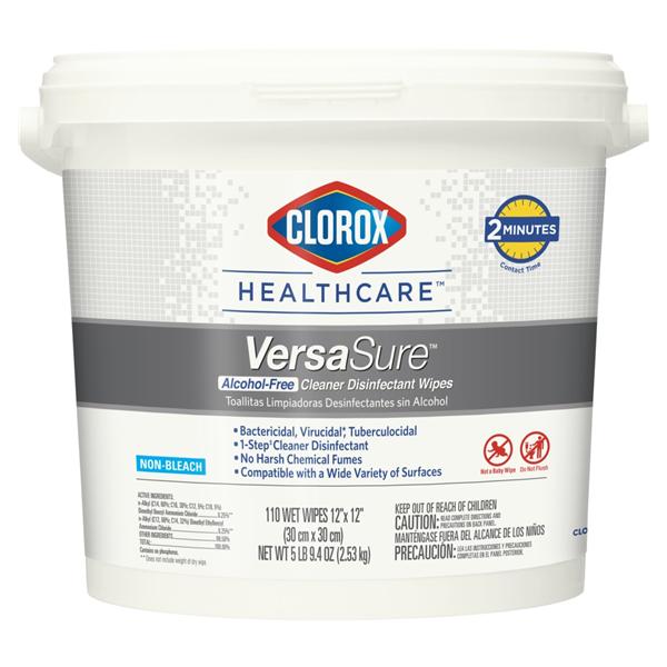 Clorox VersaSure Surface Disinfectant Wipes Tub 110/Pk