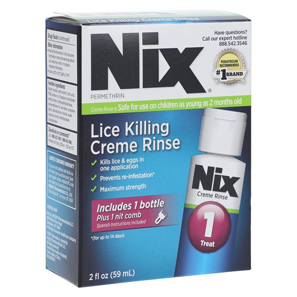 Nix Creme Rinse 1% Lice Treatement 2oz/Bt, 24 BT/CA