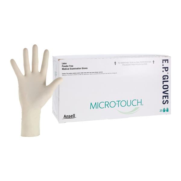 Micro Touch EP Latex Exam Gloves Large Cream Non-Sterile