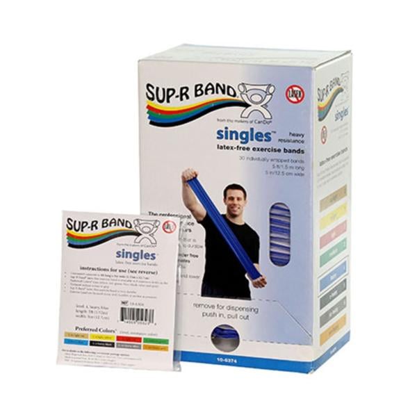 Sup-R Band Exercise Band Dispenser 5' Blue Heavy