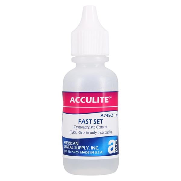 Acculite Adhesive Cyanoacrylate Pink 5 Seconds 1oz/Bt