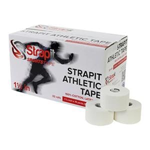 Strapit Athletic Tape Cotton 1.5"x15yd White 32/Bx