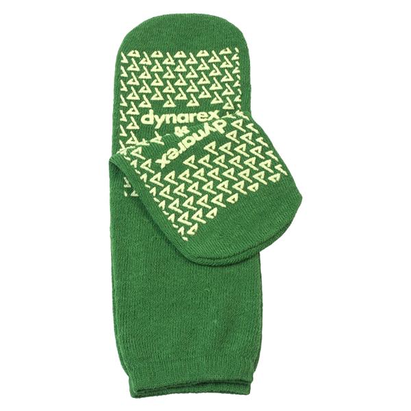 Slipper Socks Polyester/Spandex Green Medium Disposable 48/Ca