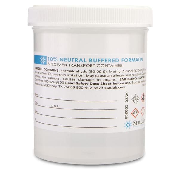 Prefilled Container Neutral Buffered Formalin 8oz 72/Ca