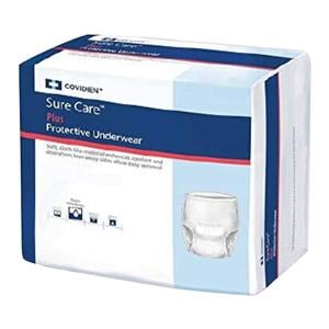 Sure Care Incontinence Underwear Unisex 60-80" Heavy White Odor Reduction 48/Ca