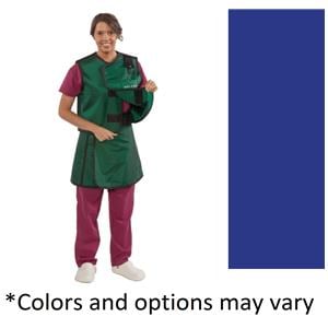 X-Ray Apron/Vest Royal Blue Medium Lead Free With Thyroid Collar Ea