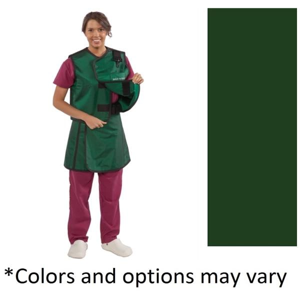 Apron/Vest Hunter Green Large Lead Free With Thyroid Collar Ea