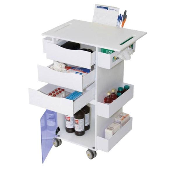 Deluxe MRI Cart 23x23" (4) Caster (3) Drawer