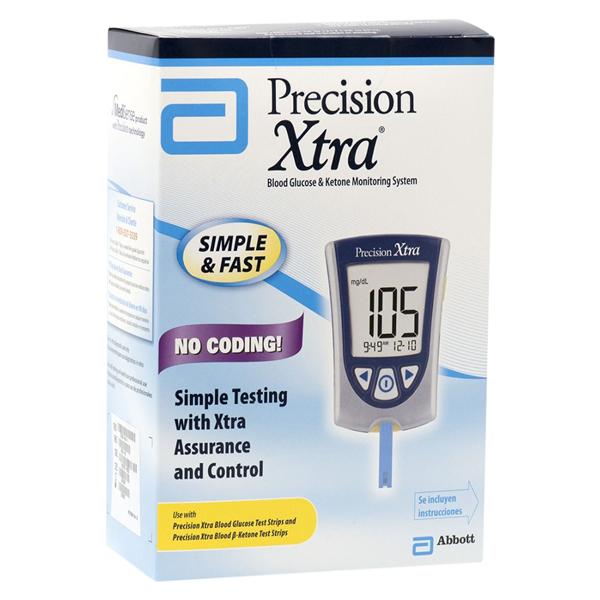 Precision Xtra Glucose Monitor System f/ Gluc/Ktn Mntr W/ csstt/Mmry 4/Ca