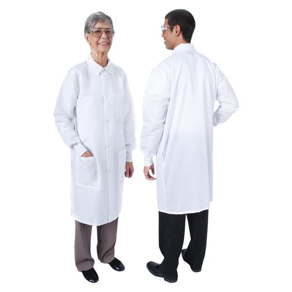 Coat 3Pkt Lng Tpr Slv / Cfs f/ Overgloving 41 in 3X Large Wht Unisex Ea