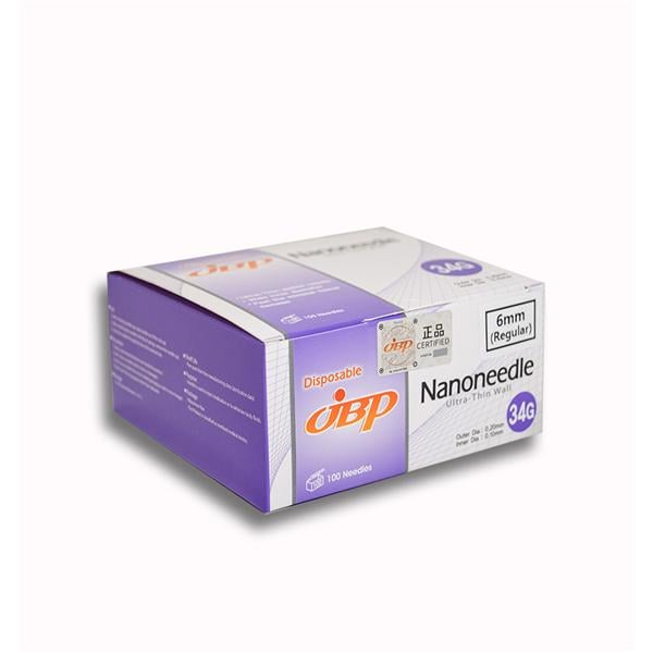 Specialty Hypodermic Needle 34gx1/4" Lavender Conventional 100/Bx