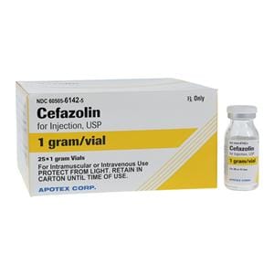 Cefazolin Injection 1gm/vl Powder Vial 10mL 25/Package