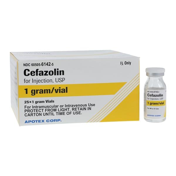 Cefazolin Injection 1gm/vl Powder Vial 10mL 25/Package