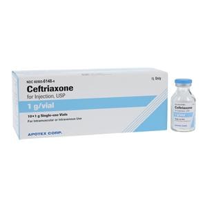 Ceftriaxone Sodium Injection 1gm/vl Powder SDV 10/Package