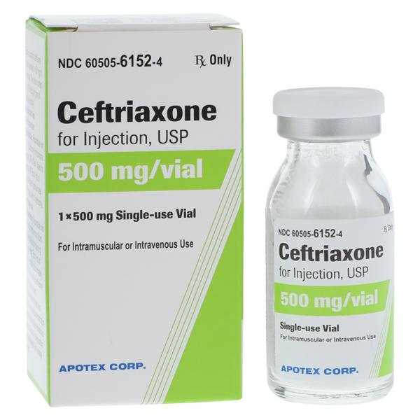 Ceftriaxone Sodium Injection 500mg/vl Powder SDV Ea