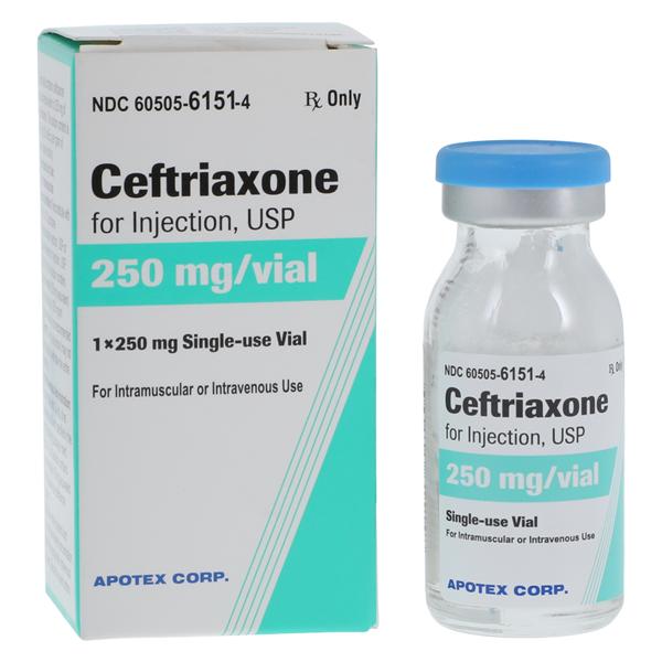 Ceftriaxone Sodium Injection 250mg/vl Powder SDV Each