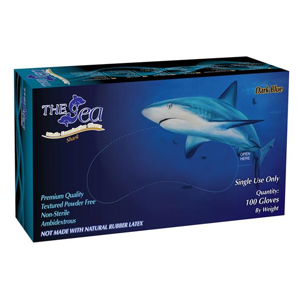 The Sea Exam Gloves Small Dark Blue Non-Sterile