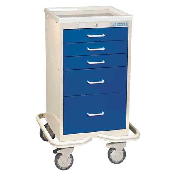 Mini-Series Tower Cart 24.5x24.75x37.75" 5" Caster (5) Drawer Electronic Lock