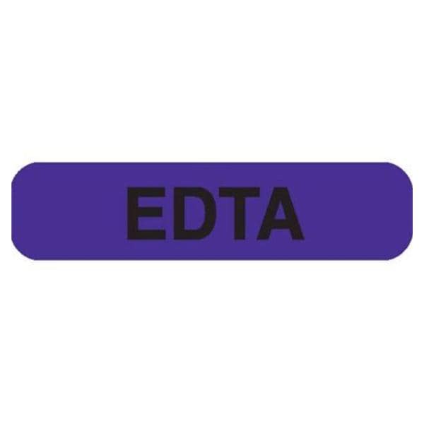 Lab Label "EDTA" Purple 1.625x.375" 1000/Pk