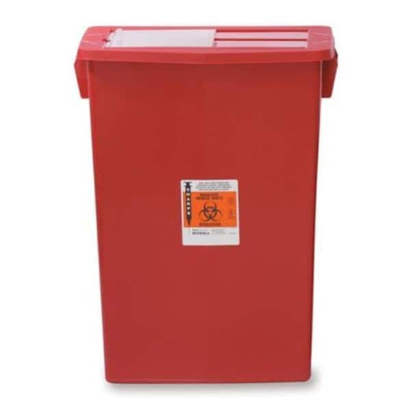 Sharps Container 18gal Red 8.25x12.75x26" Plastic 5/Pk