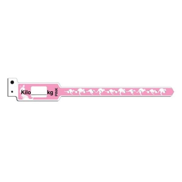 KangaBand Write-On Wristband Poly Pink Pediatric 250/Bx