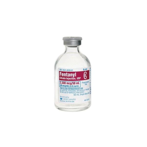 Fentanyl Citrate Injection 50mcg/mL SDV 50mL Each