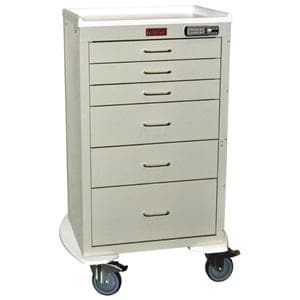 Cart Procedure Mini24 29.25x22x42.75" 5" Caster (6) Drawer Elctrnc Psh Btn Lk Ea