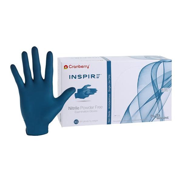 Inspire Nitrile Glove Gloves X-Small Aegean Blue Non-Sterile
