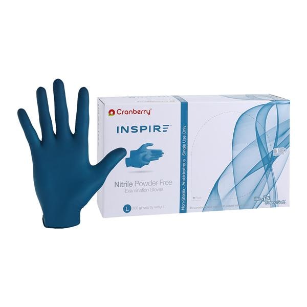 Inspire Nitrile Glove Gloves Large Aegean Blue Non-Sterile