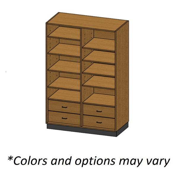 Stor-Edge Storage Cabinet 4 Drawer Laminate Cherry Merlot Ea