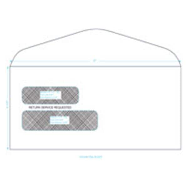 Envelopes Double Window S/S Sec 500/Bx