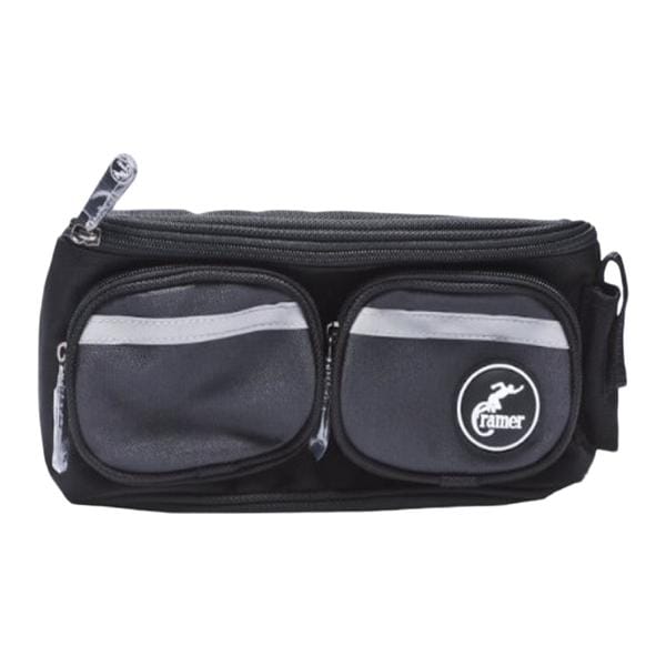 Medical Fanny Pack 10.5x2.75x5.75" Black Zipper Closure Removable Strap