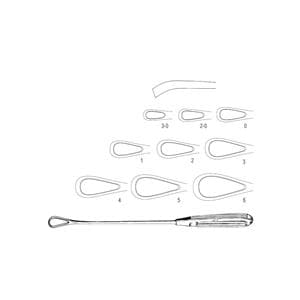 Sims Uterine Curette 11" Stainless Steel Reusable Ea