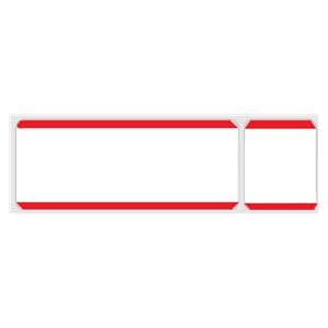 Laboratory Label Blank Red/White 4-1/8x1-3/16" 4Rl/Bx