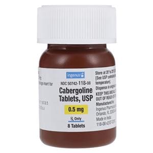 Cabergoline Tablets 0.5mg Bottle 8/Bt