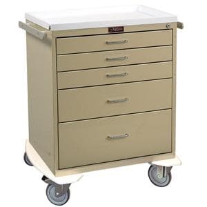 Workstation Cart 36.5x32x22" (4) 5" Swivel Caster (5) Drawer (2) Key Lock