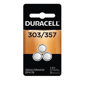 Duracell 1.5 Volt Silver Oxide Battery D303/357B3P10 3/Pk