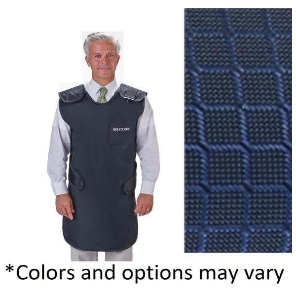 X-Ray Apron Shimmering Navy Blue Lightweight Lead 24x42" .5mm Equivalence Ea