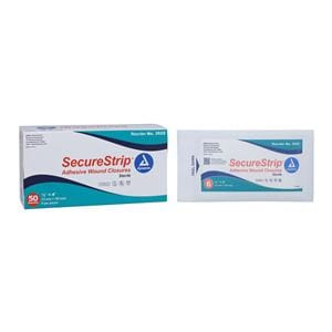 Secure Strip Wound Closure Strip Non-Woven 1/2x4" Porous White 50/Bx, 4 BX/CA